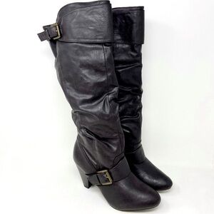 Elegant Dark brown Knee-High Women's Boots